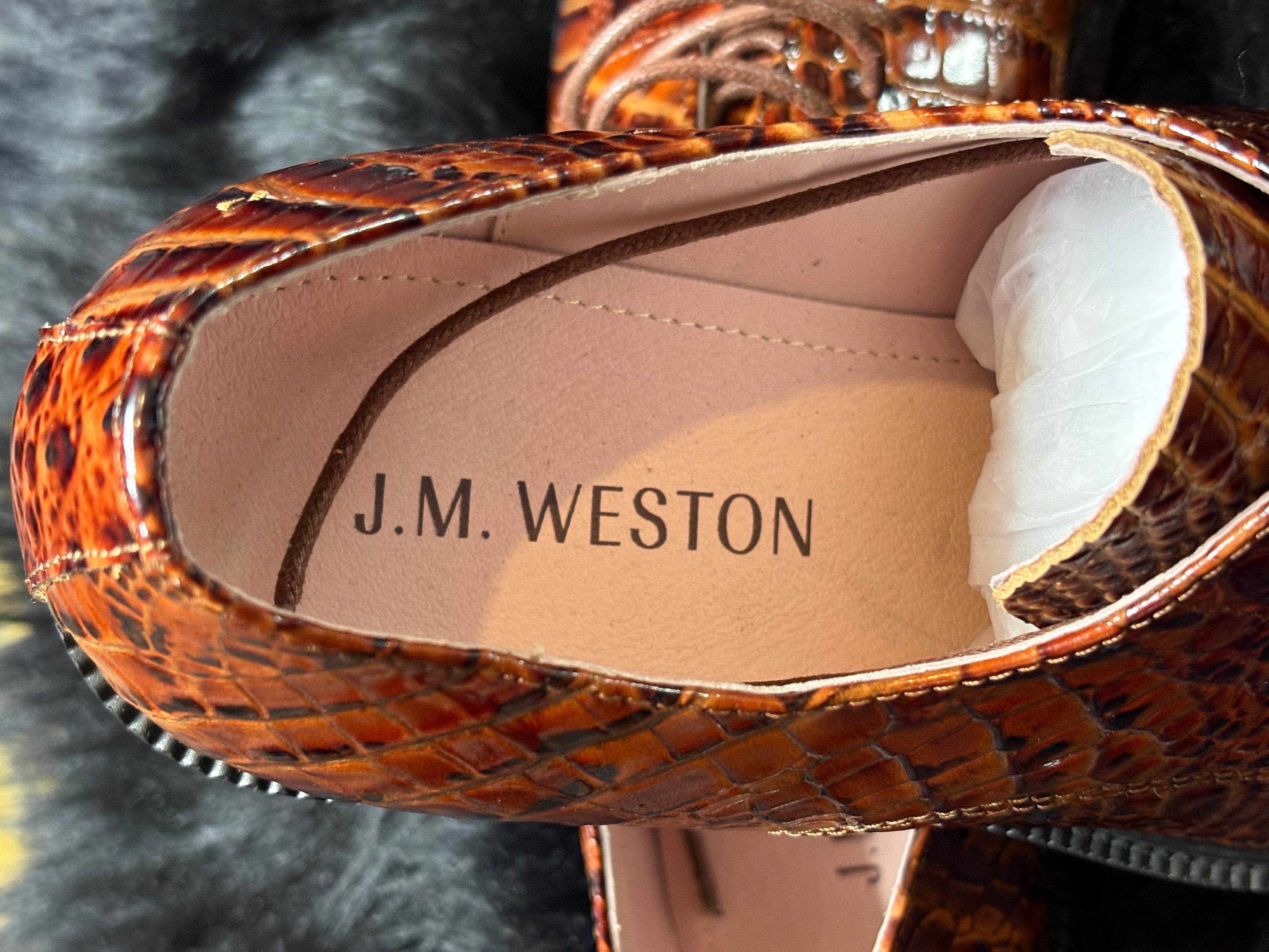 Men’s Embossed Crocodile Leather Derby